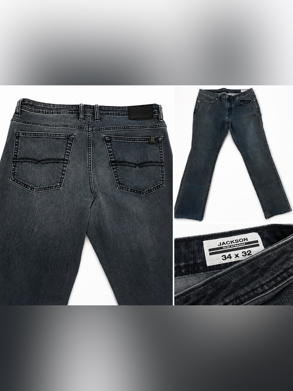 Jackson Men's Dark Gray Jeans - 34 x 32